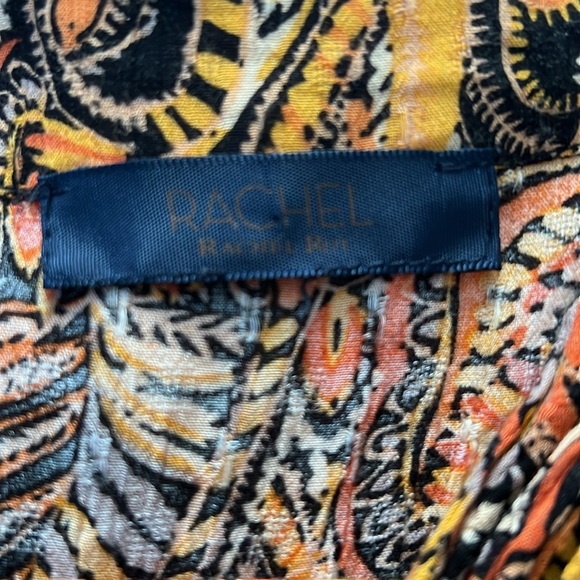 RACHEL Rachel Roy Paisley Print Long Sleeve Crop Top - Picture 4 of 6